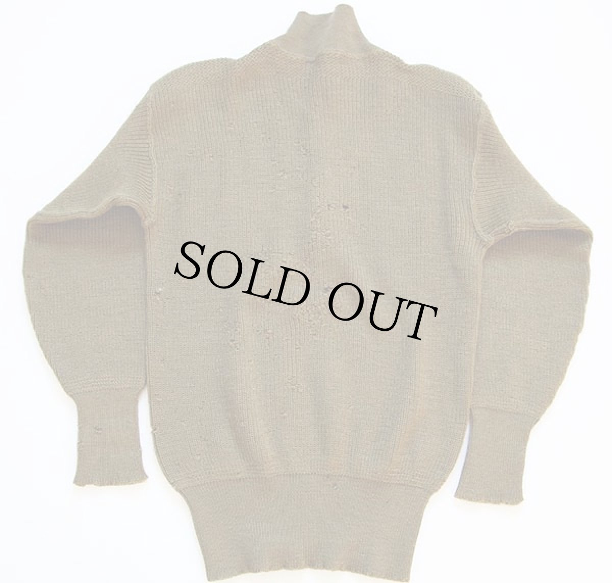 画像2: 40s 米軍 U.S.ARMY 5ボタン ハイネック ウールニット セーター (2)