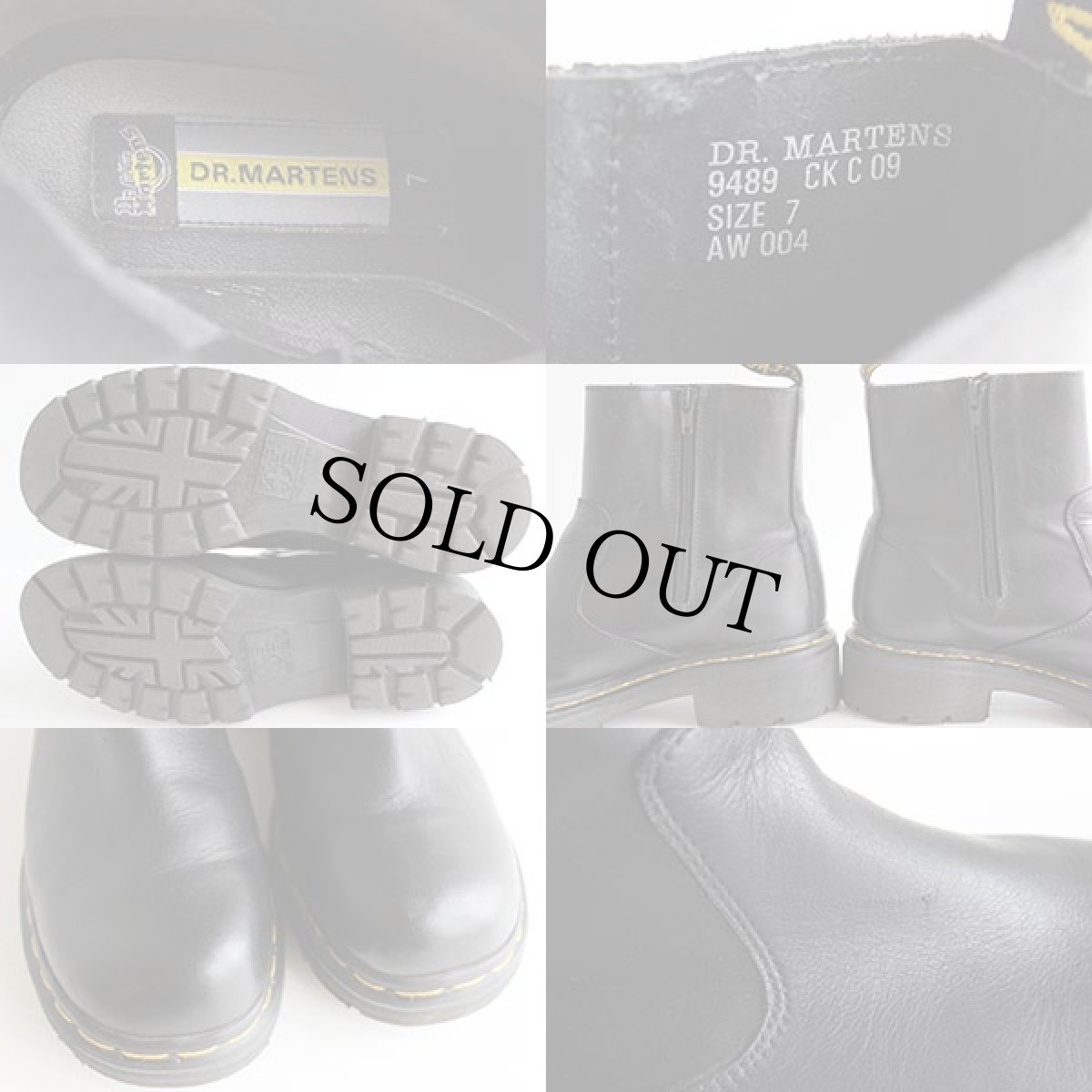 画像3: 英国製 DR.MARTENSドクターマーチン サイドジップ ブーツ 黒 UK7 (3)