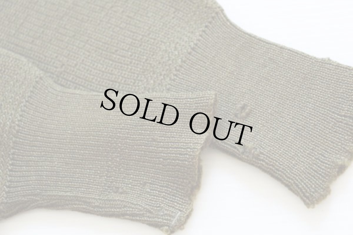 画像6: 40s 米軍 U.S.ARMY 5ボタン ハイネック ウールニット セーター (6)