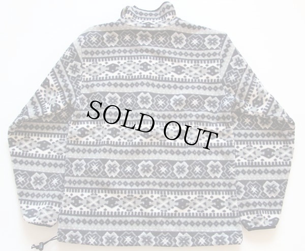 画像2: 90s L.L.Bean WINDBLOC 総柄 プルオーバー フリース (2)