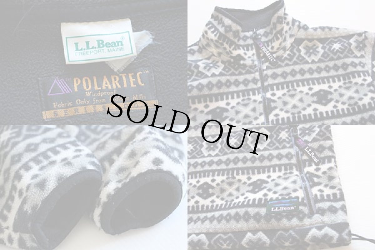 画像3: 90s L.L.Bean WINDBLOC 総柄 プルオーバー フリース (3)