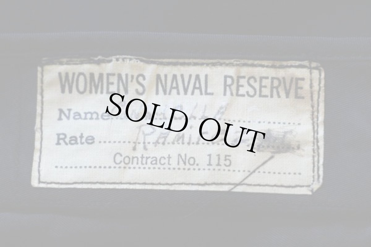 画像4: 40s 米軍 U.S.NAVY WOMEN'S NAVAL RESERVE ウール トレンチコート 紺 (4)