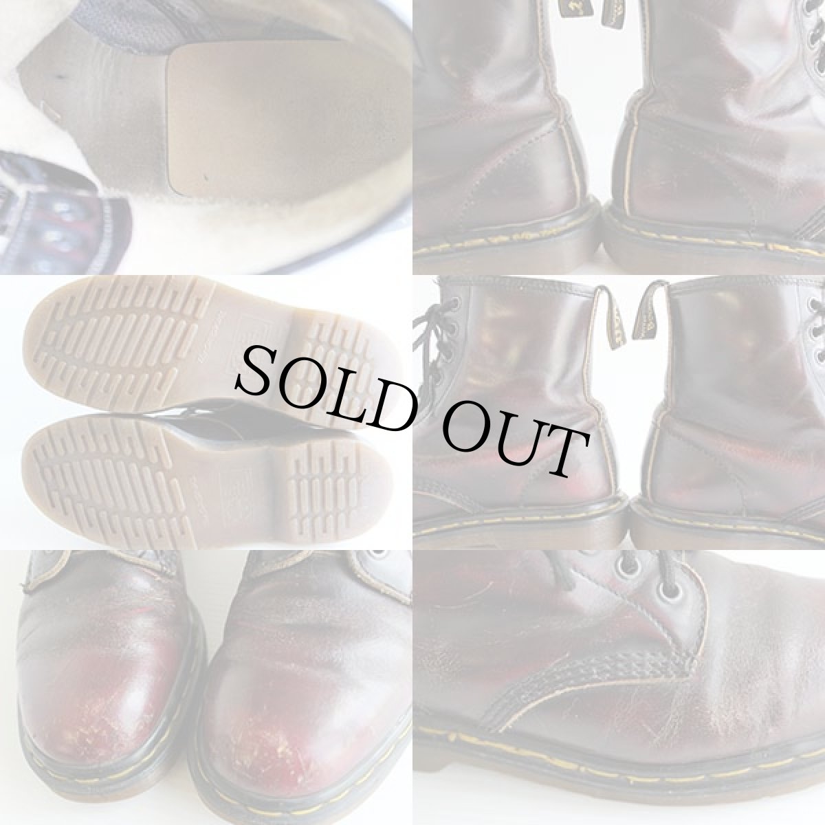 画像3: 英国製 DR.MARTENSドクターマーチン 8ホールブーツ バーガンディ UK7 (3)