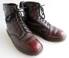 画像1: 英国製 DR.MARTENSドクターマーチン 8ホールブーツ バーガンディ UK7 (1)