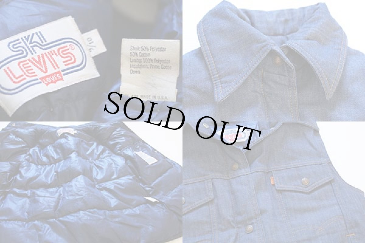 画像3: 70's USA製Levi'sリーバイス スキー デニムダウンベスト9/10 (3)