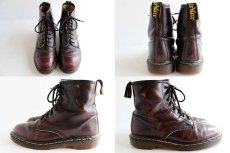 画像2: 英国製 DR.MARTENSドクターマーチン 8ホールブーツ バーガンディ UK7 (2)