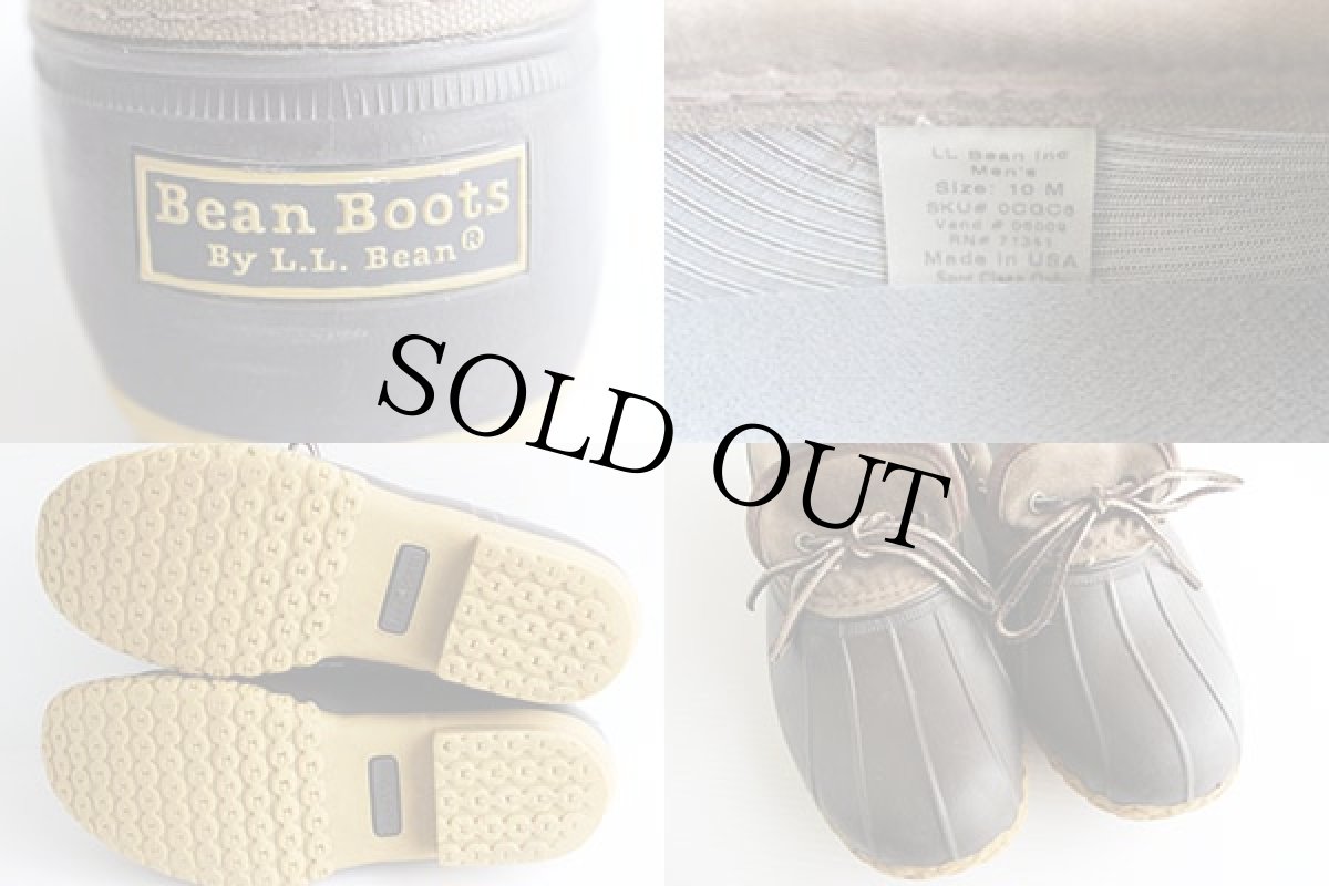 画像3: USA製 L.L.Bean ビーンブーツ ラバーモカシン キャンバス10M (3)