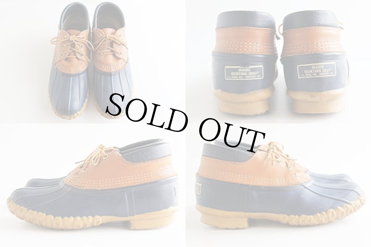 画像2: 80s L.L.Bean メインハンティング 3ホール ビーンブーツ ガムシューズ 紺 (2)