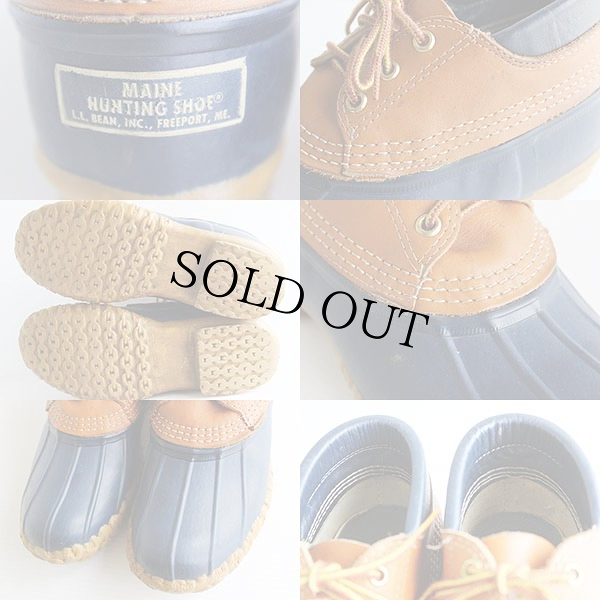 画像3: 80s L.L.Bean メインハンティング 3ホール ビーンブーツ ガムシューズ 紺 (3)