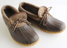 画像1: USA製 L.L.Bean ビーンブーツ ラバーモカシン キャンバス10M (1)