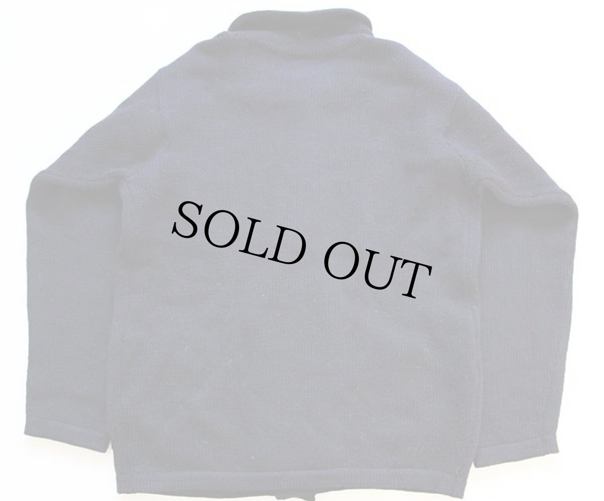 画像2: フランス製 Faconnable ダブルブレスト ローゲージ ニット ジャケット 紺 (2)