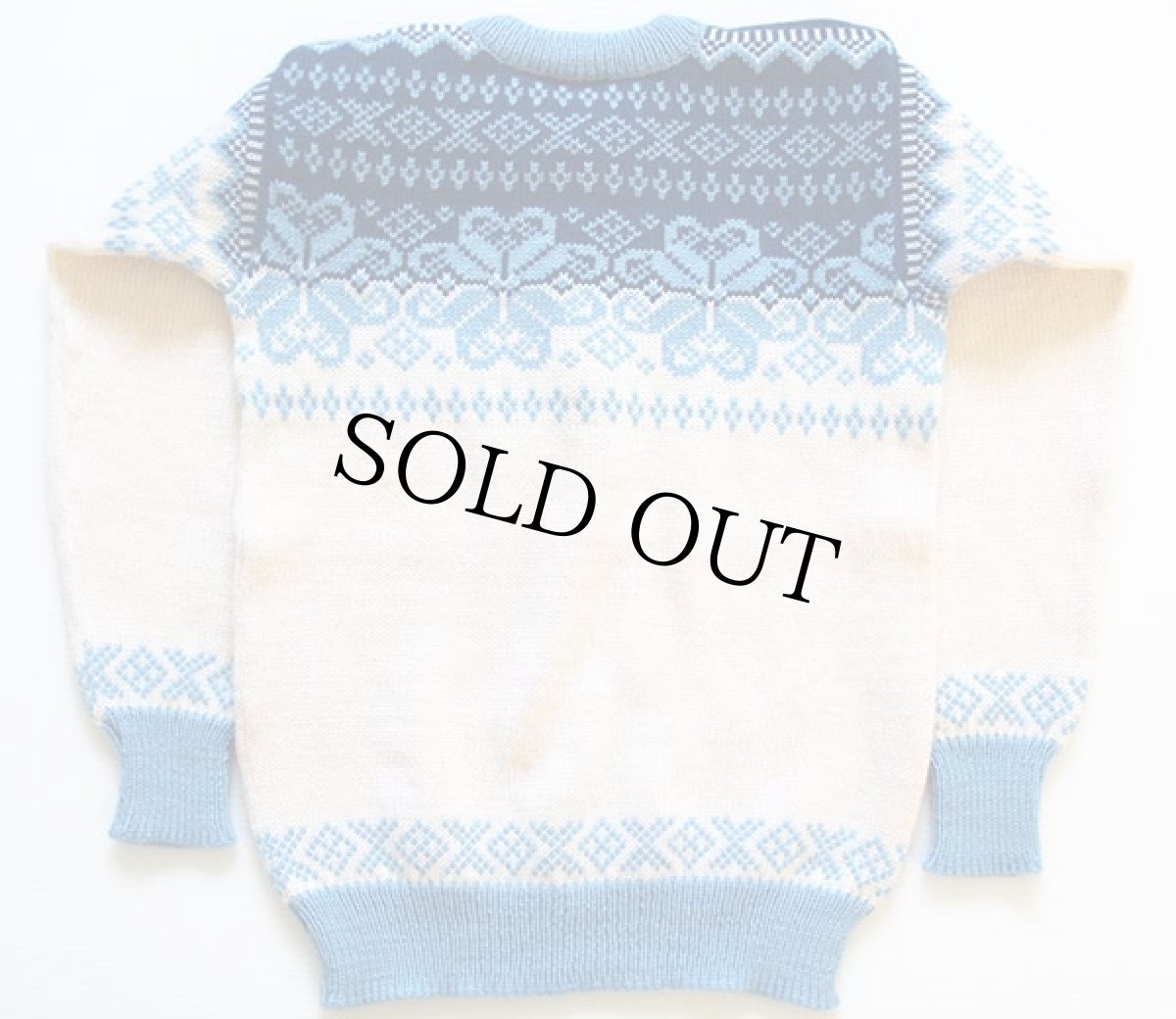 画像2: 80s ノルウェー製 DALE OF NORWAY ノルディック柄 ヘンリーネック ウールニット セーター 40 (2)