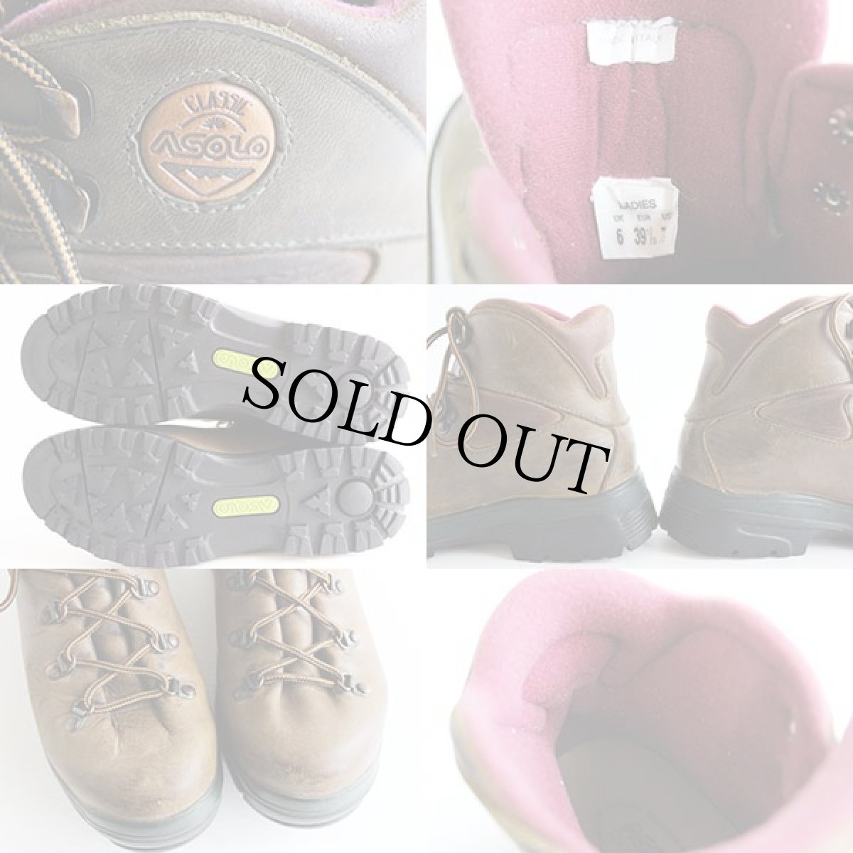 画像3: イタリア製 ASOLOアゾロ トレッキングブーツ 7.5 (3)