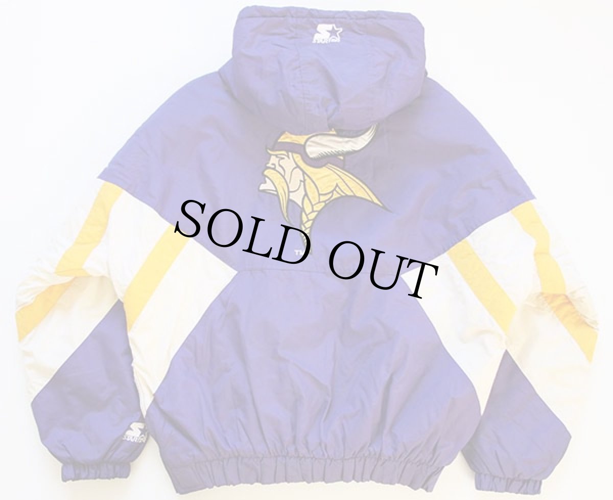 画像2: 90s STARTERスターター NFL VIKINGS 中綿入り ナイロンパーカー M (2)