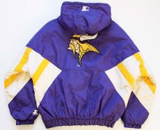 画像2: 90s STARTERスターター NFL VIKINGS 中綿入り ナイロンパーカー M (2)