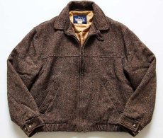 画像1: 80s USA製 Woolrichウールリッチ チンスト付き ツイード ウールジャケット L (1)