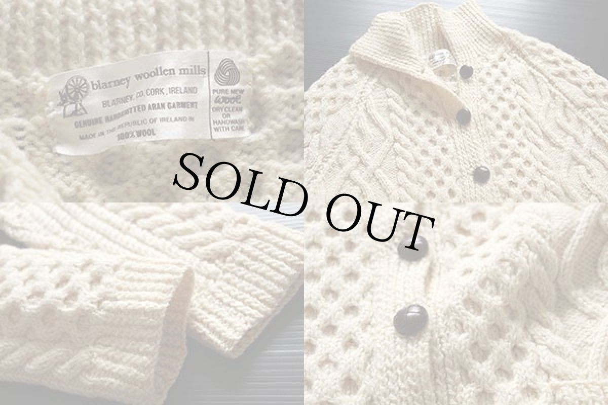 画像4: アイルランド製 BLARNEY ケーブル編み ウールニット カーディガン★フィッシャーマン (4)