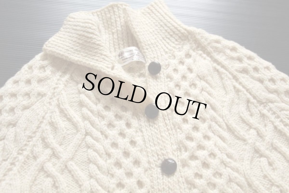 画像3: アイルランド製 BLARNEY ケーブル編み ウールニット カーディガン★フィッシャーマン (3)