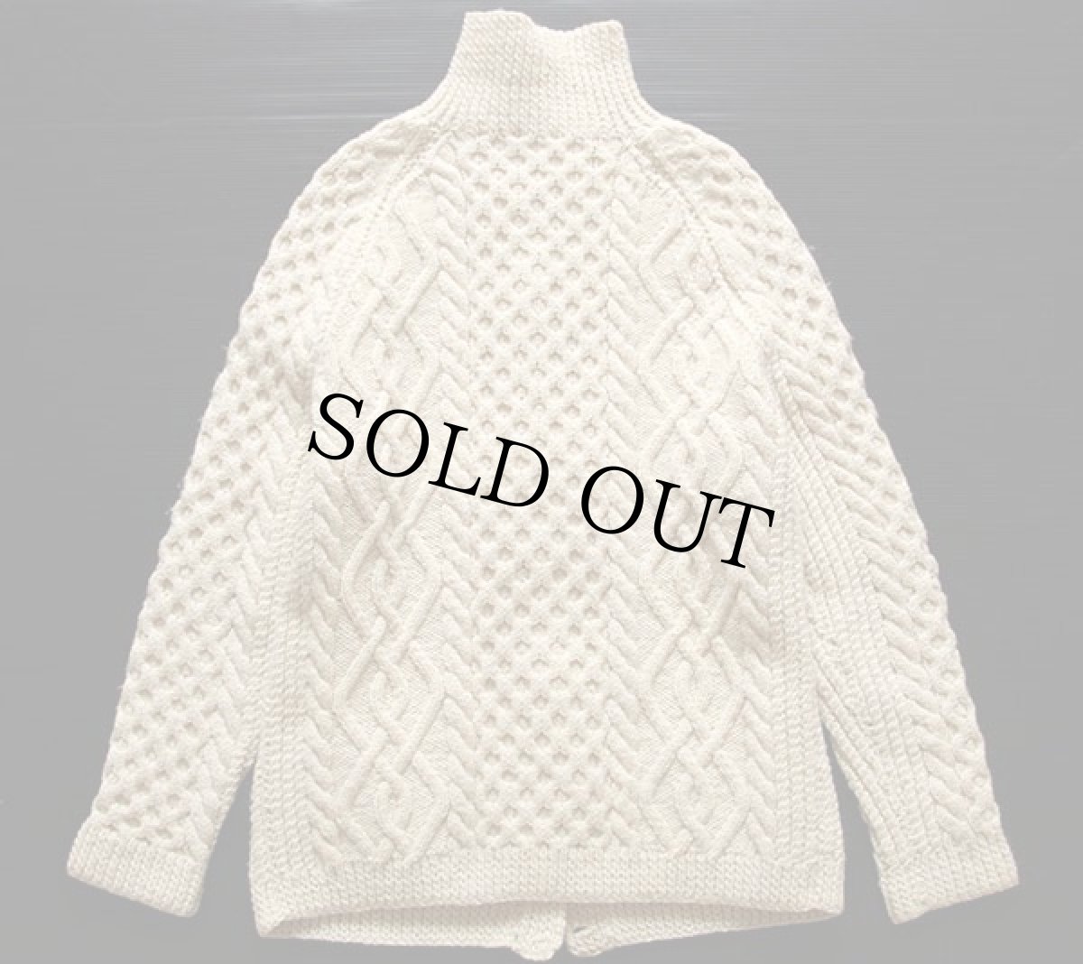 画像2: アイルランド製 BLARNEY ケーブル編み ウールニット カーディガン★フィッシャーマン (2)