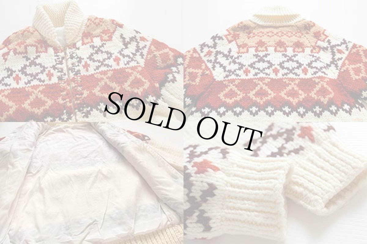 画像3: 70s ノルディック柄  ウール カウチンセーター (3)