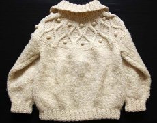 画像2: アイルランド製 AVOCA ケーブル編み ウール ハンドニット ジャケット (2)