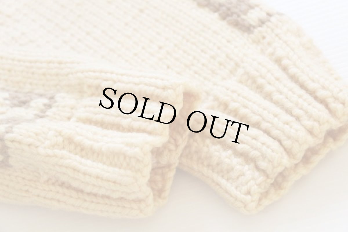 画像6: 60s トーテムポール柄  ウール カウチンセーター (6)