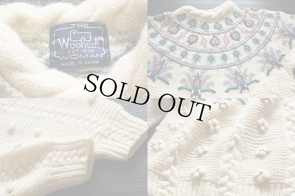 画像3: 80s Woolrichウールリッチ 丸ヨーク ウールニット セーター (3)