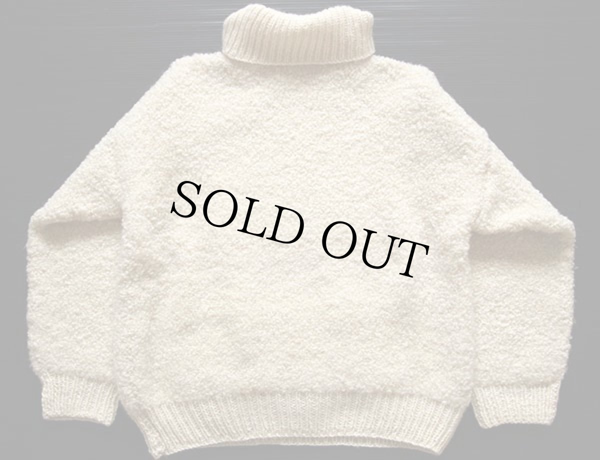 画像2: アイルランド製 ASTRAKHAN タートルネック ウールニット セーター L (2)