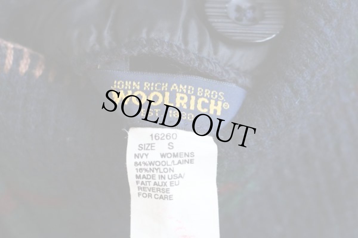 画像3: 00s USA製 WOOLRICH JOHN RICH AND BROS ウールリッチ ネイティブ柄 リバーシブル ロング ウール ブランケット コート W-S (3)