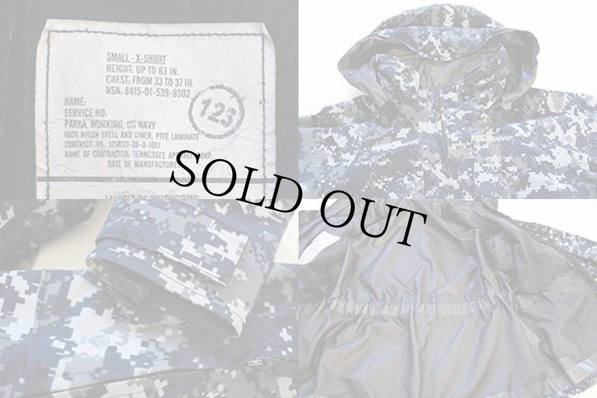 画像3: 00s 米軍 U.S.NAVY ECWCS GEN2 NWU デジタルカモ GORE-TEXゴアテックスパーカー S-XS (3)
