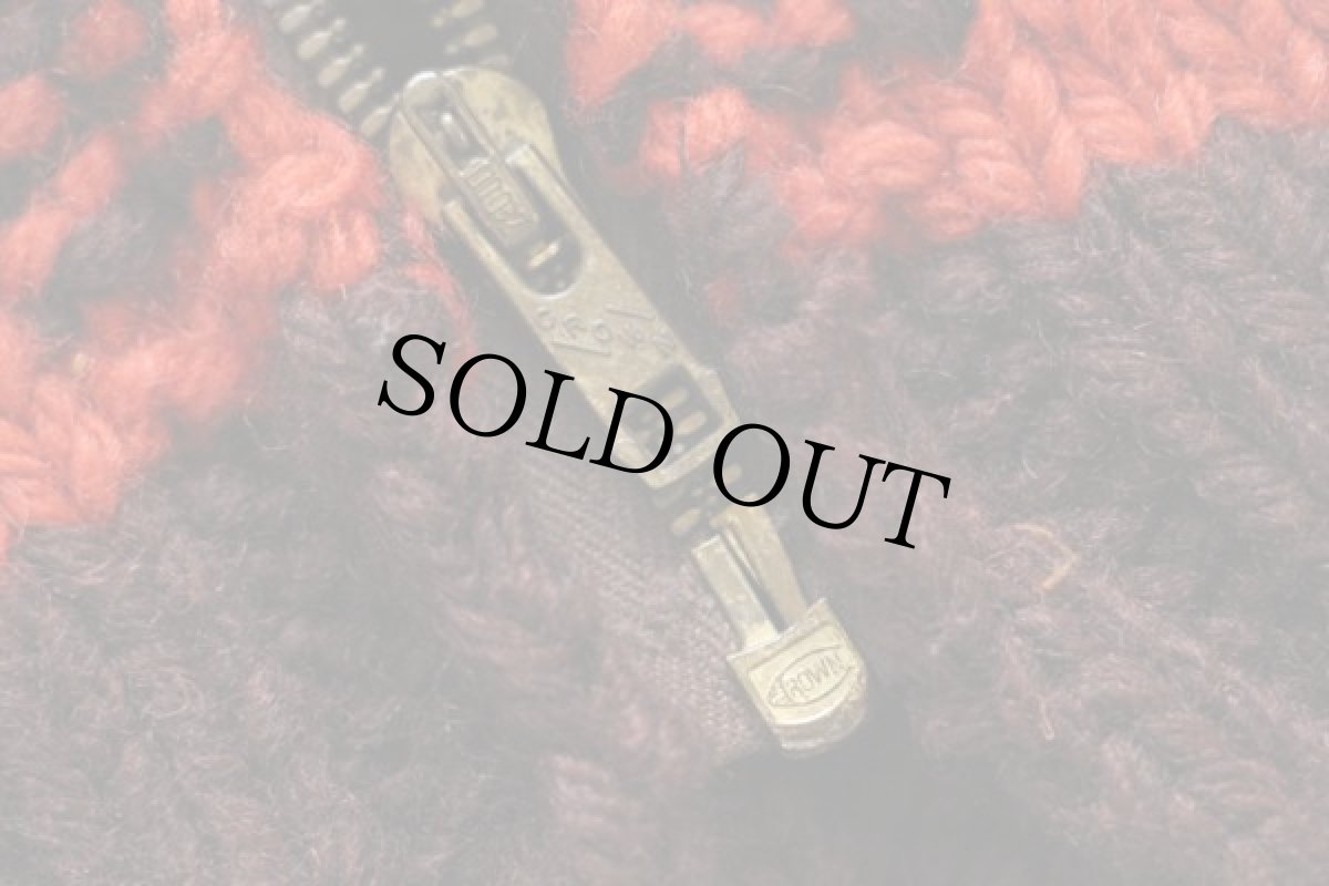 画像5: 60s アメフト柄  ウール カウチンセーター (5)