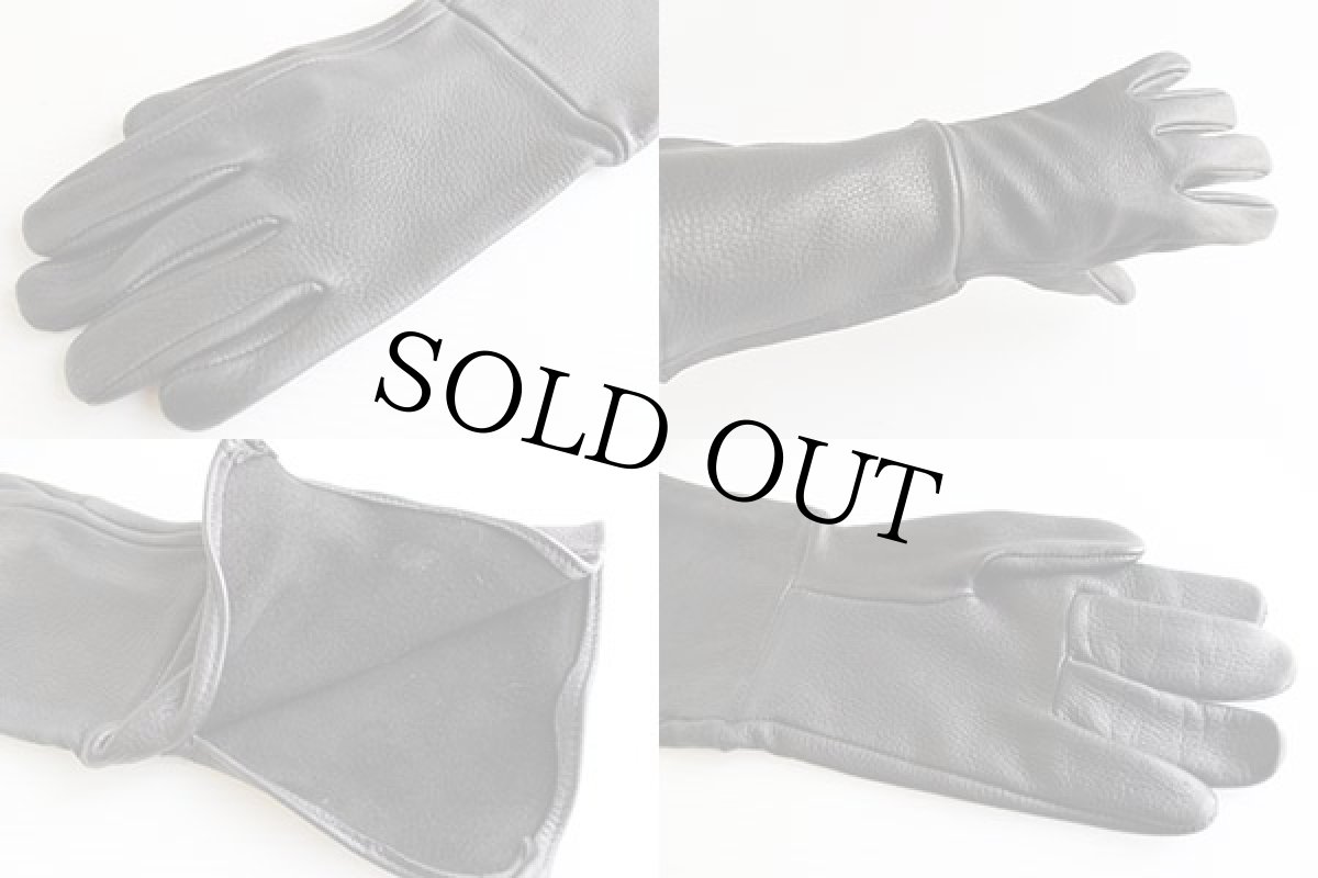 画像4: UNKNOWN ディアスキン レザーグローブ ロング 黒 (4)