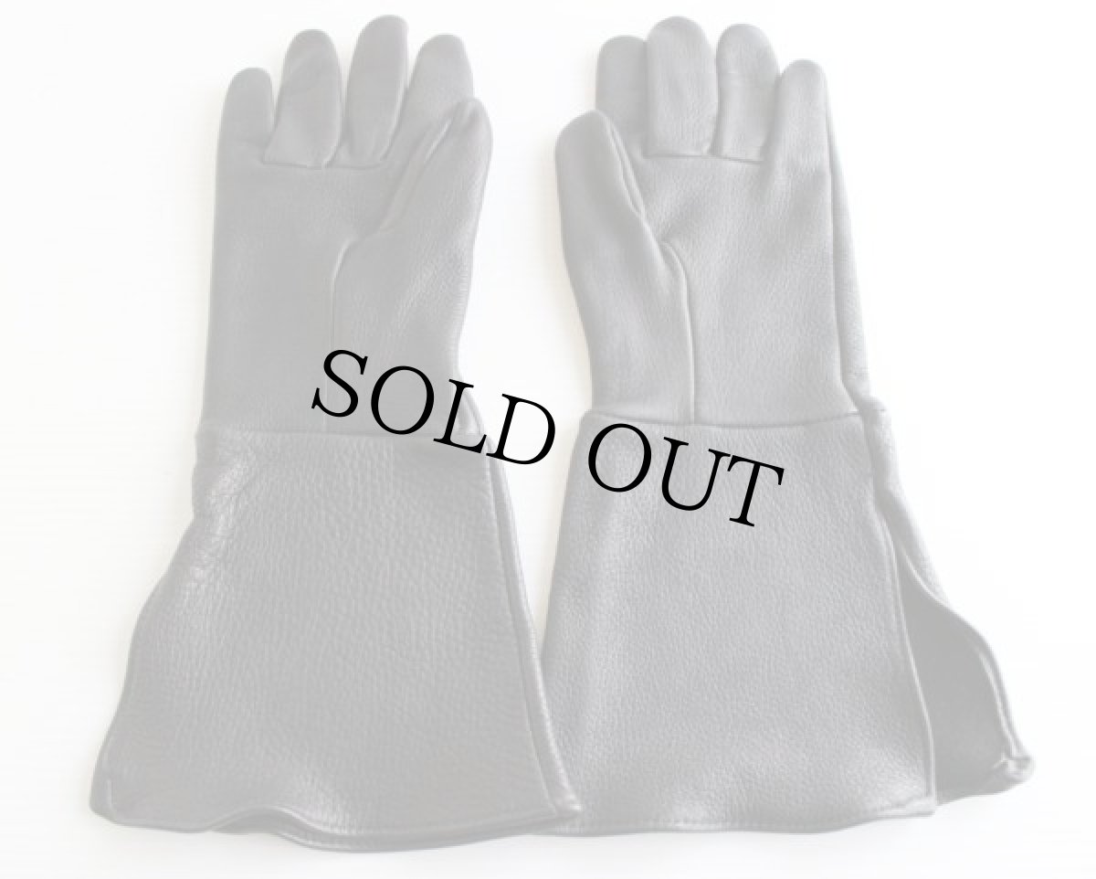 画像2: UNKNOWN ディアスキン レザーグローブ ロング 黒 (2)