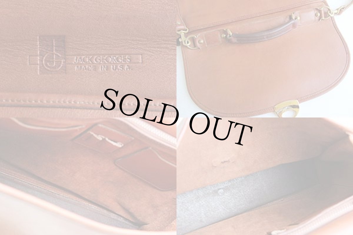 画像3: USA製 JACK GEORGES 2WAY レザー ブリーフケース 茶 (3)