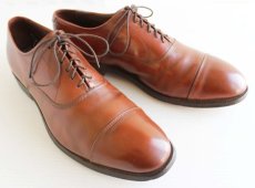 画像1: USA製 Allen Edmondsアレンエドモンズ ストレートチップ レザーシューズ 茶 7.5E★革靴 (1)
