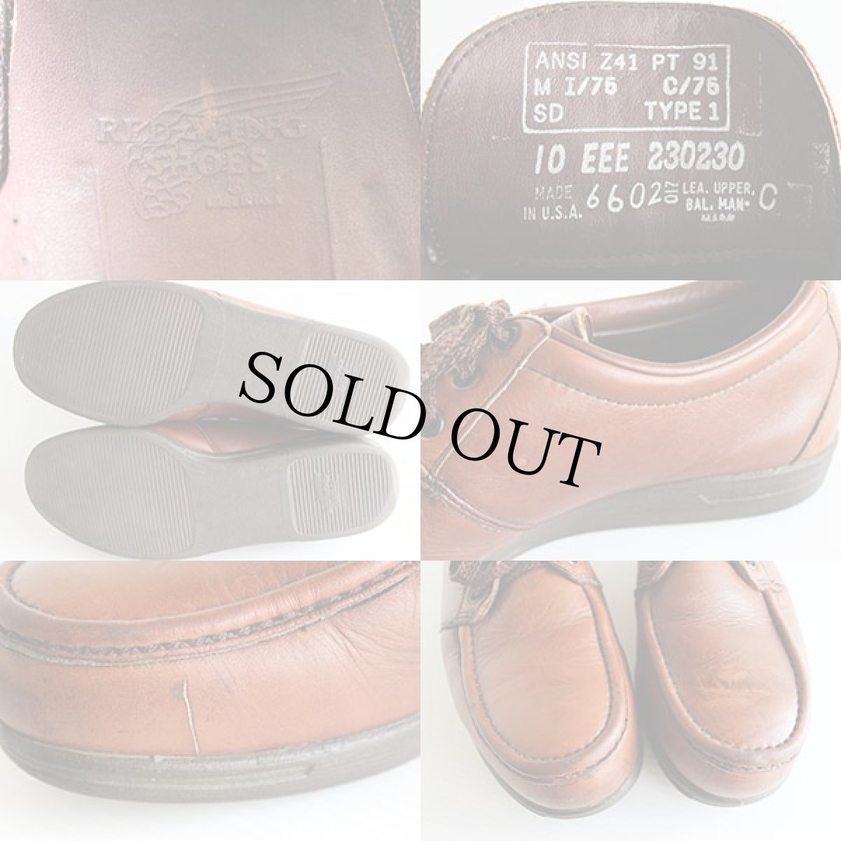 画像3: USA製 REDWINGレッドウイング 6602 PT91 レザーシューズ茶10 (3)