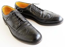 画像1: ビンテージ FLORSHEIMフローシャイム IMPERIAL レザーシューズ 黒 10A★革靴 (1)