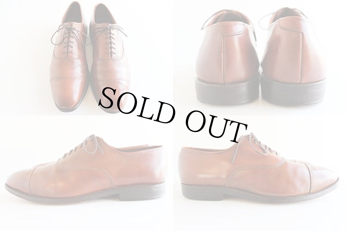 画像2: USA製 Allen Edmondsアレンエドモンズ ストレートチップ レザーシューズ 茶 7.5E★革靴 (2)