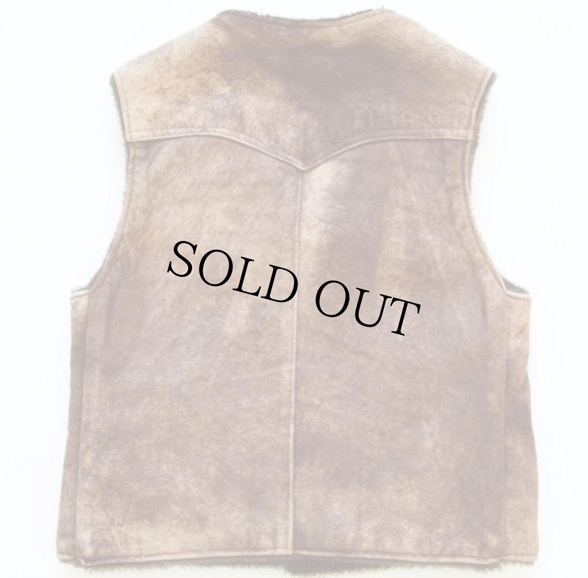 画像2: USA製 Schottショット リアル ムートンベスト 焦げ茶 38 (2)