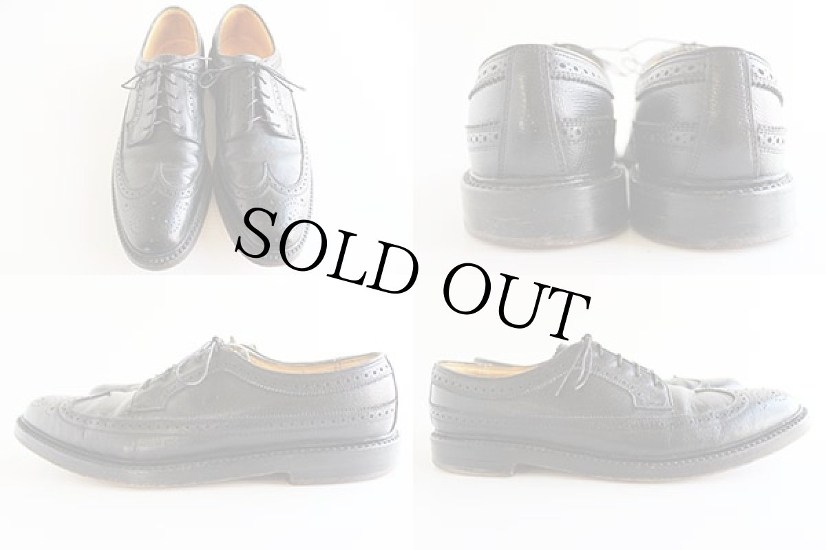 画像2: ビンテージ FLORSHEIMフローシャイム IMPERIAL レザーシューズ 黒 10A★革靴 (2)