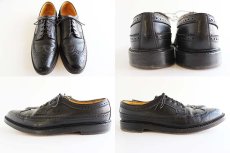 画像2: ビンテージ FLORSHEIMフローシャイム IMPERIAL レザーシューズ 黒 10A★革靴 (2)