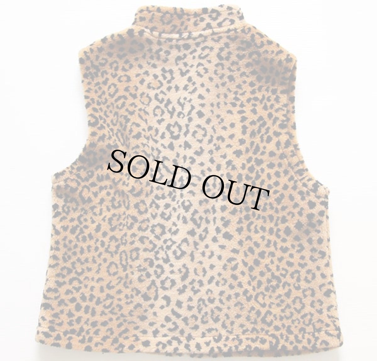 画像2: USA製 BLACK MOUNTAIN レオパード柄 フリースベスト S (2)