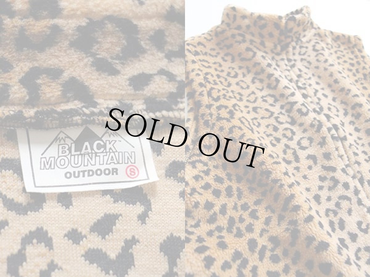 画像3: USA製 BLACK MOUNTAIN レオパード柄 フリースベスト S (3)