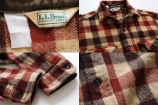 画像3: 80s L.L.Bean ブロックチェック ウールシャツ 茶系 (3)