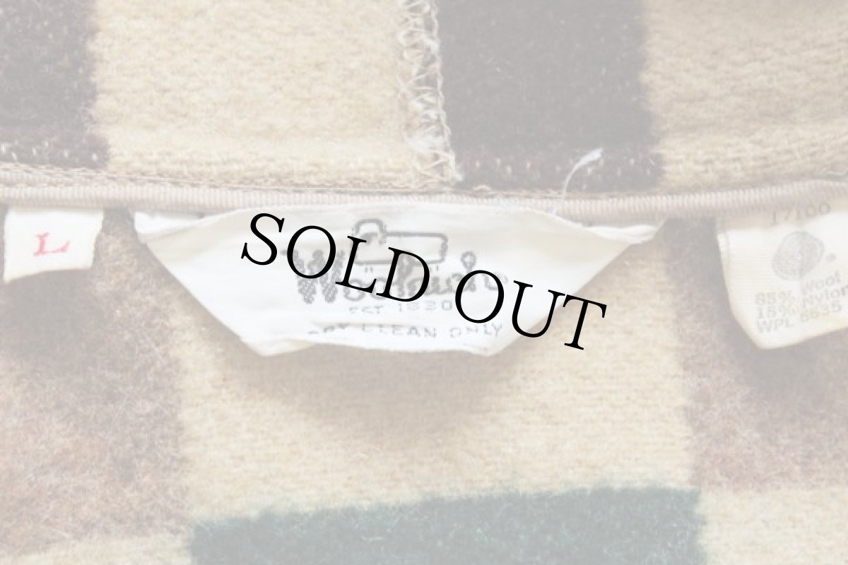 画像3: 70s Woolrichウールリッチ マルチカラー ウール ブランケット パーカー L (3)