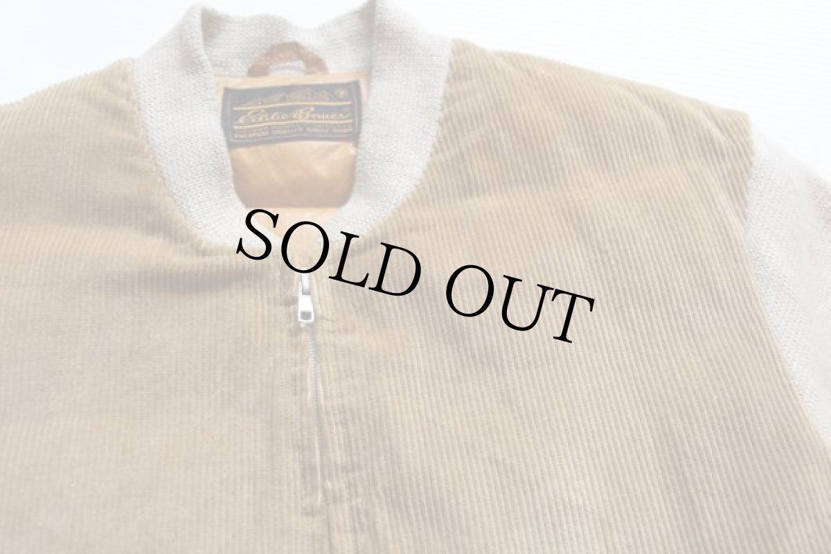 画像4: 80s EddieBauerエディーバウアー コーデュロイ×ニット ダウンジャケット (4)