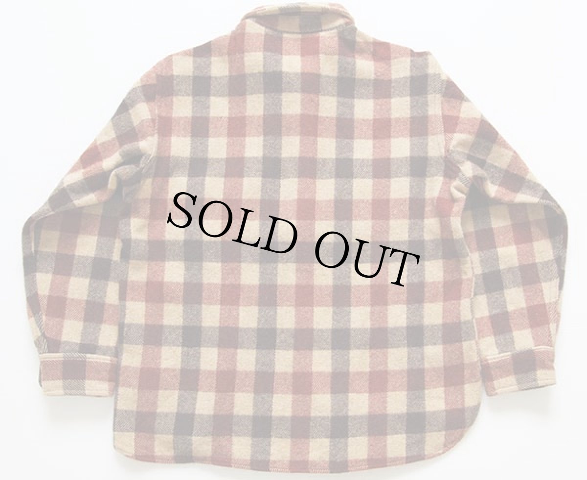 画像2: 80s L.L.Bean ブロックチェック ウールシャツ 茶系 (2)