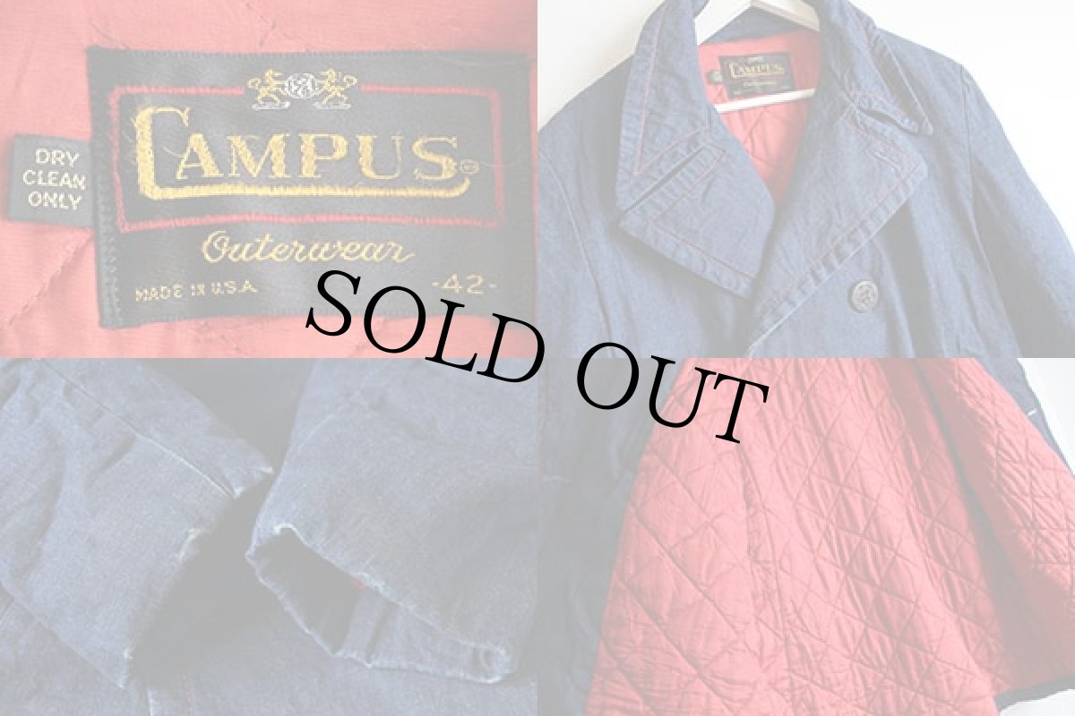 画像3: 70s USA製 CAMPUS デニム ピーコート 42 (3)