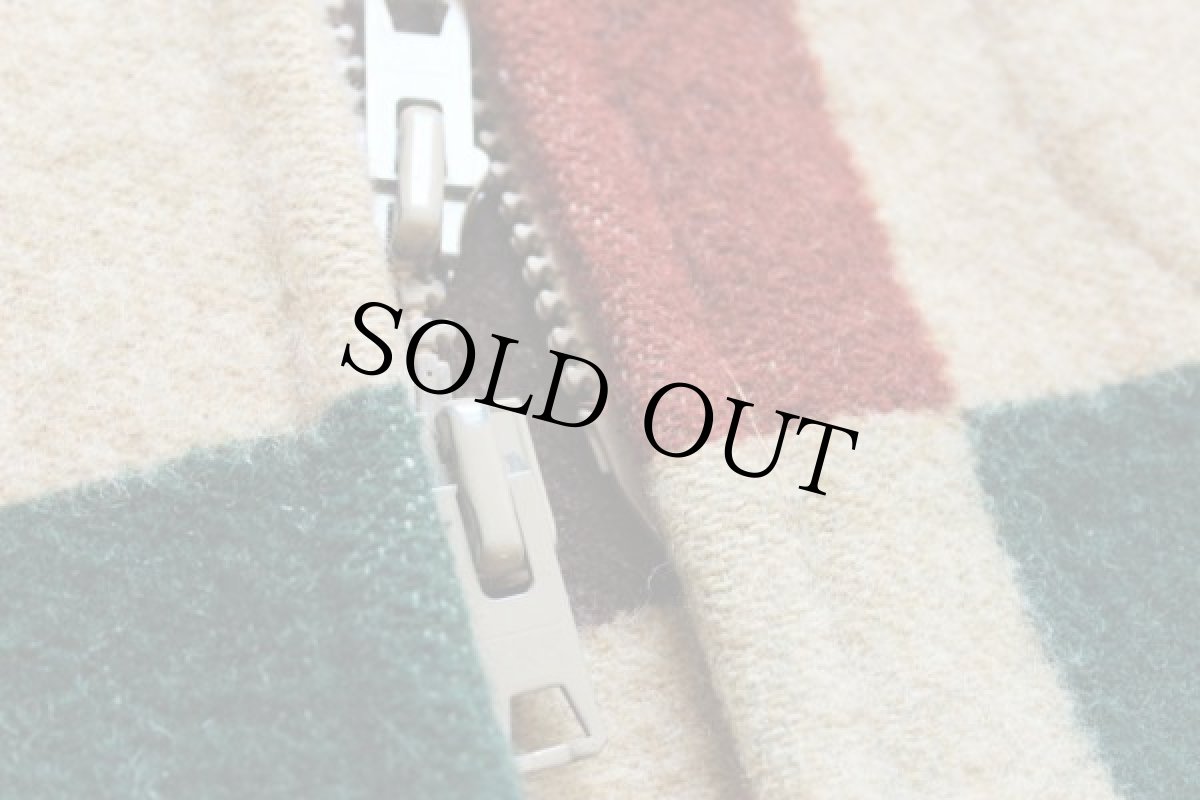 画像4: 70s Woolrichウールリッチ マルチカラー ウール ブランケット パーカー L (4)