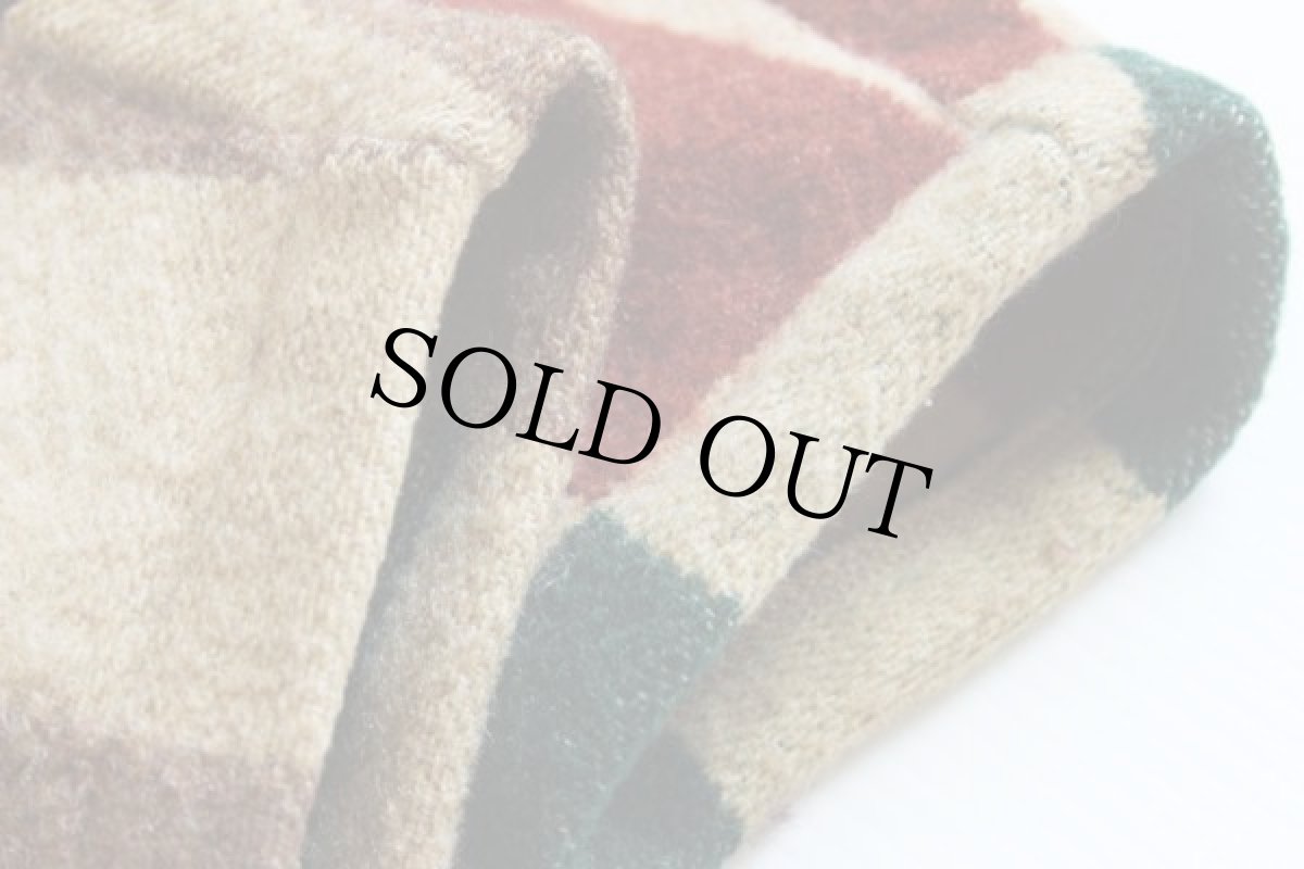 画像5: 70s Woolrichウールリッチ マルチカラー ウール ブランケット パーカー L (5)